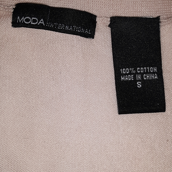 Moda International Blush Pink Cardigan Small - Picture 3 of 5
